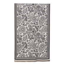 Load image into Gallery viewer, THSS2637: Black: Reversible Paisley Pattern Scarf
