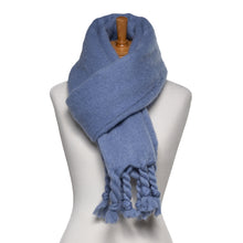 Load image into Gallery viewer, THSS2641: Blue: Chunky Plain Scarf
