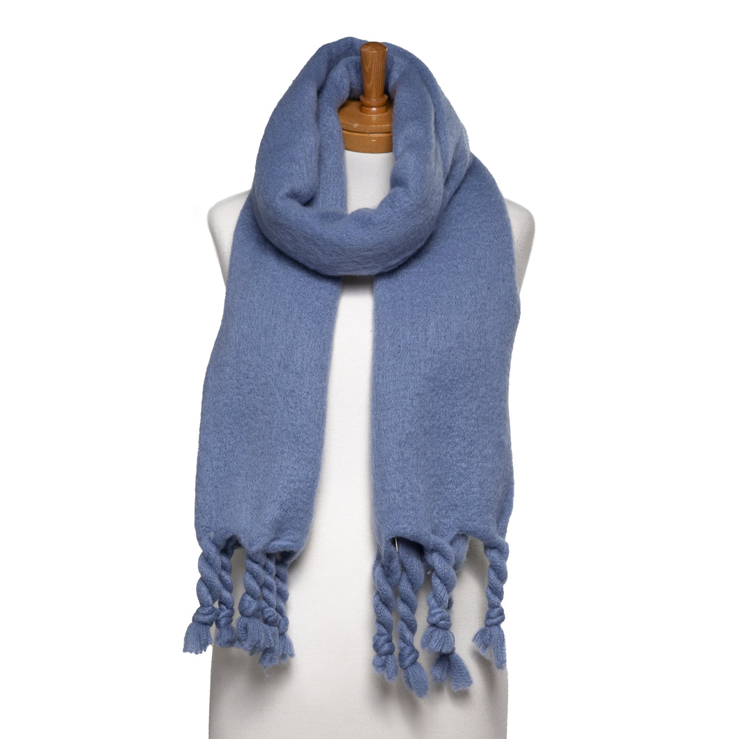 THSS2641: Blue: Chunky Plain Scarf