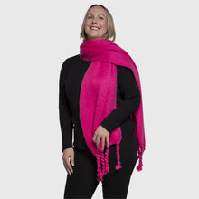 Load image into Gallery viewer, THSS2642: Rose Pink: Chunky Plain Scarf
