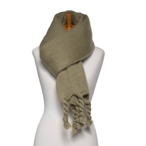 THSS2643: Olive: Chunky Plain Scarf