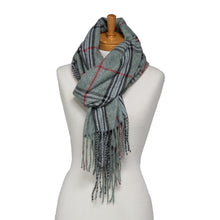 Load image into Gallery viewer, THSS2647: Emerald: Basque Plaid Scarf
