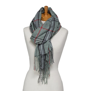 THSS2647: Emerald: Basque Plaid Scarf