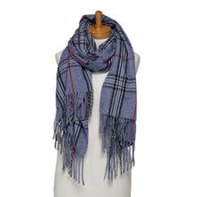 Load image into Gallery viewer, THSS2648: Denim: Basque Plaid Scarf
