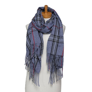 THSS2648: Denim: Basque Plaid Scarf