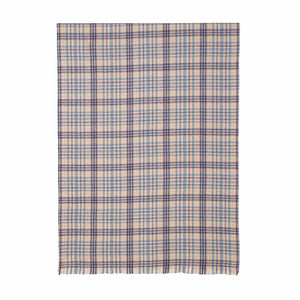 THSS2653: Navy: Plaid Pattern Scarf