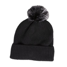 Load image into Gallery viewer, THSS2660HX: Black: Pattern Rib Knit Beanie
