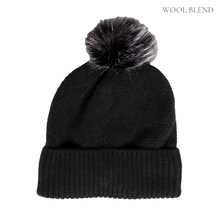 Load image into Gallery viewer, THSS2660HX: Black: Pattern Rib Knit Beanie
