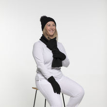 Load image into Gallery viewer, THSS2660HX: Black: Pattern Rib Knit Beanie
