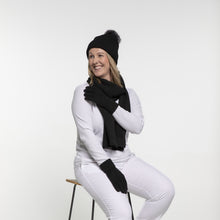 Load image into Gallery viewer, THSS2660HX: Black: Pattern Rib Knit Beanie
