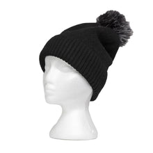 Load image into Gallery viewer, THSS2660HX: Black: Pattern Rib Knit Beanie
