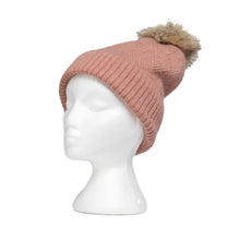 Load image into Gallery viewer, THSS2661HX: Winter Pink: Pattern Rib Knit Beanie
