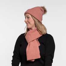 Load image into Gallery viewer, THSS2661: Winter Pink: Pattern Rib Knit Scarf
