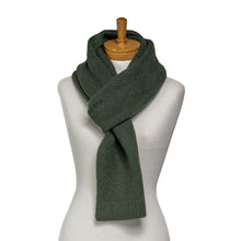 Load image into Gallery viewer, THSS2662: Forest Green: Pattern Rib Knit Scarf
