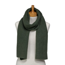 Load image into Gallery viewer, THSS2662: Forest Green: Pattern Rib Knit Scarf
