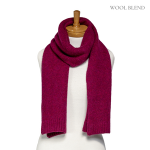 THSS2663: Boysenberry: Pattern Rib Knit Scarf