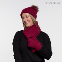 Load image into Gallery viewer, THSS2663: Boysenberry: Pattern Rib Knit Scarf
