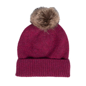 THSS2663HX: Boysenberry: Pattern Rib Knit Beanie