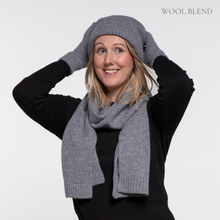 Load image into Gallery viewer, THSS2664HX: Medium Grey: Pattern Rib Knit Beanie
