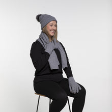 Load image into Gallery viewer, THSS2664: Medium Grey: Pattern Rib Knit Scarf
