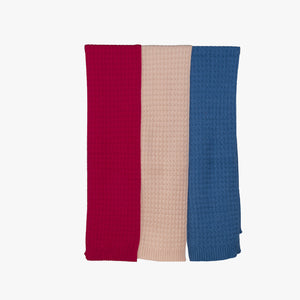 THSS2665: Coral Blue: Cable Knit Scarf