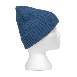 THSS2665HX: Coral Blue: Cable Knit Beanie