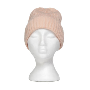 THSS2666HX: Peach : Cable Knit Beanie