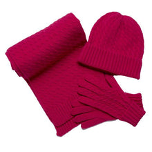 Load image into Gallery viewer, THSS2667GX: Hot Pink: Cable Knit Gloves
