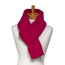 Load image into Gallery viewer, THSS2667: Hot Pink: Cable Knit Scarf
