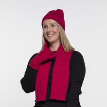 Load image into Gallery viewer, THSS2667: Hot Pink: Cable Knit Scarf
