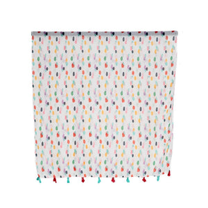 THSS2676: Multicolour: Colourful Polka Dots with Tassels Scarf