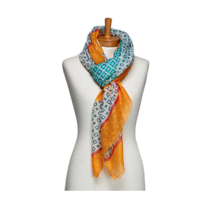 THSS2680: Orange: Geometric Shapes Scarf