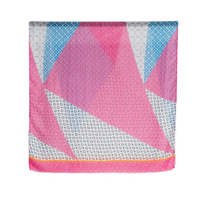 THSS2681: Pink: Geometric Shapes Scarf