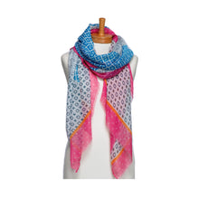 Load image into Gallery viewer, THSS2681: Pink: Geometric Shapes Scarf
