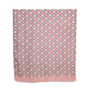 THSS2687: Pastel Apricot: Mosaic Pattern Scarf