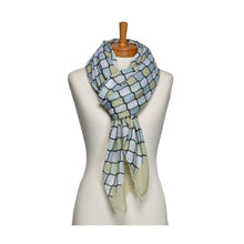 Load image into Gallery viewer, THSS2688: Light Mint: Mosaic Pattern Scarf
