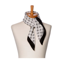 Load image into Gallery viewer, THSS2691: White: Floral Dots Border Scarf
