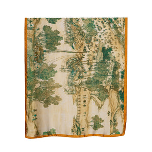 THSS2698: Green: Chinese Village Scarf