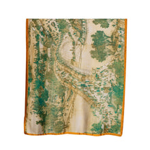 Load image into Gallery viewer, THSS2698: Green: Chinese Village Scarf
