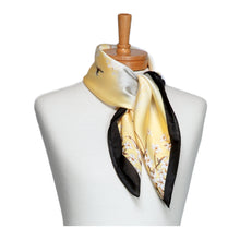 Load image into Gallery viewer, THSS2700: Marigold Yellow: Sakura Flower Square Scarf
