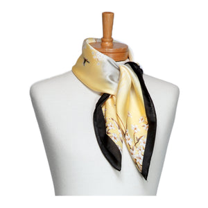 THSS2700: Marigold Yellow: Sakura Flower Square Scarf