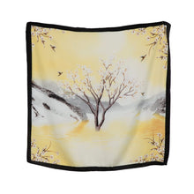 Load image into Gallery viewer, THSS2700: Marigold Yellow: Sakura Flower Square Scarf
