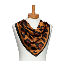 Load image into Gallery viewer, THSS2701: Brown: Leopard Print Square Scarf
