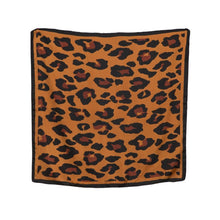 Load image into Gallery viewer, THSS2701: Brown: Leopard Print Square Scarf
