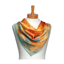 Load image into Gallery viewer, THSS2704: Orange: Watercolour Square Scarf
