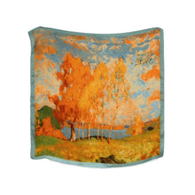 Load image into Gallery viewer, THSS2704: Orange: Watercolour Square Scarf
