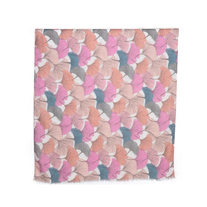 THSS2711: Pink: Gingko Leaf Scarf