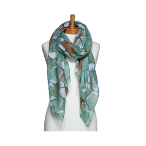 THSS2713: Green: Gingko Leaf Scarf