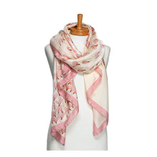 Load image into Gallery viewer, THSS2714: Pink: Snowdrop Flower Scarf
