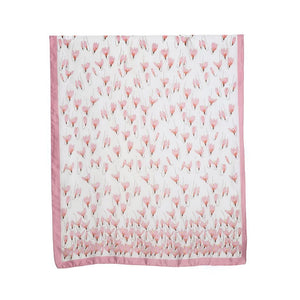 THSS2714: Pink: Snowdrop Flower Scarf